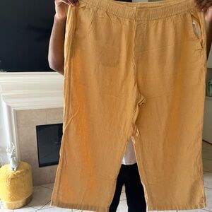 Old Navy Women's Mustard Wide Leg Pants